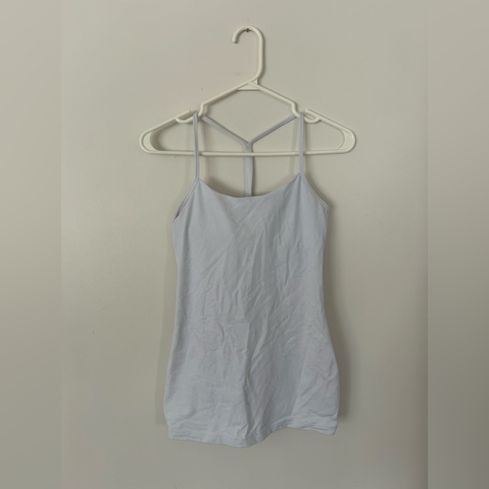 Lululemon Power Y White racerback tank top Size 6